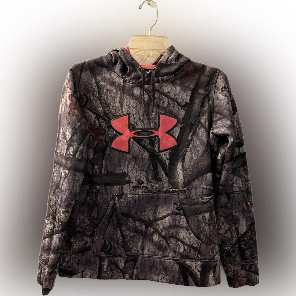 Under Armour Pink and Camo Performance Hoodie